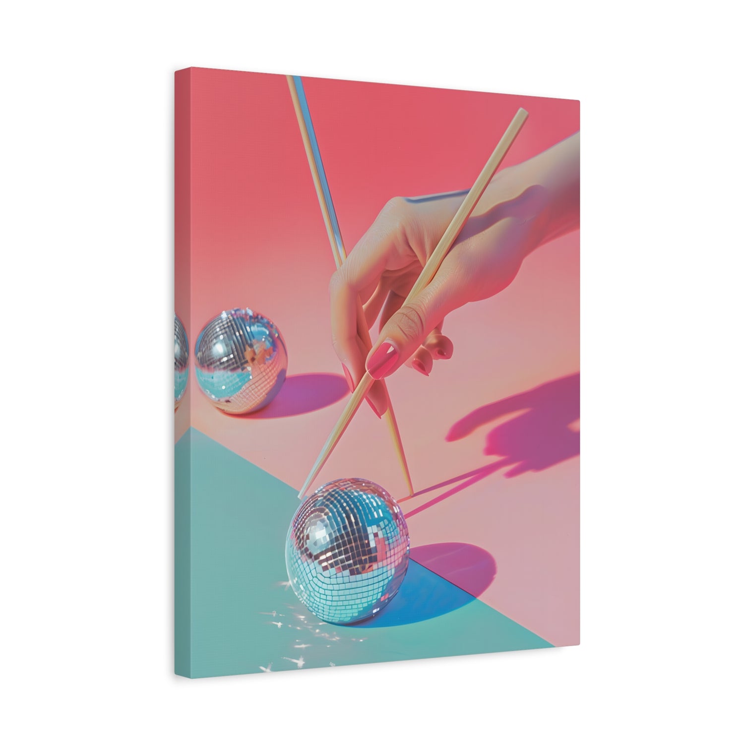 1.25" Matte Canvas - Disco Chopsticks Delight