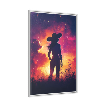 Framed Canvas - Cosmic Cowgirl