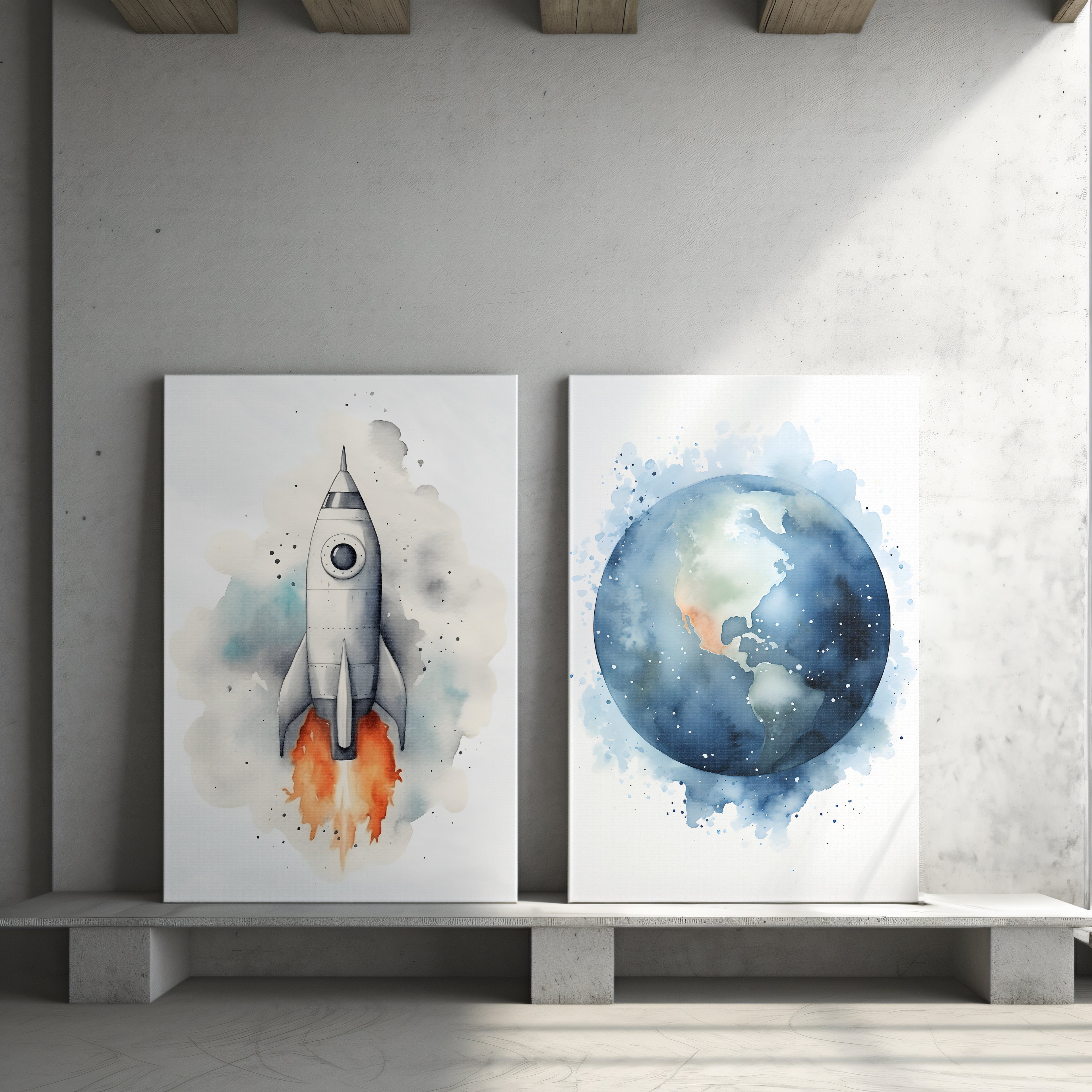 .75&quot; Matte Canvas - Cosmic Liftoff Dreams