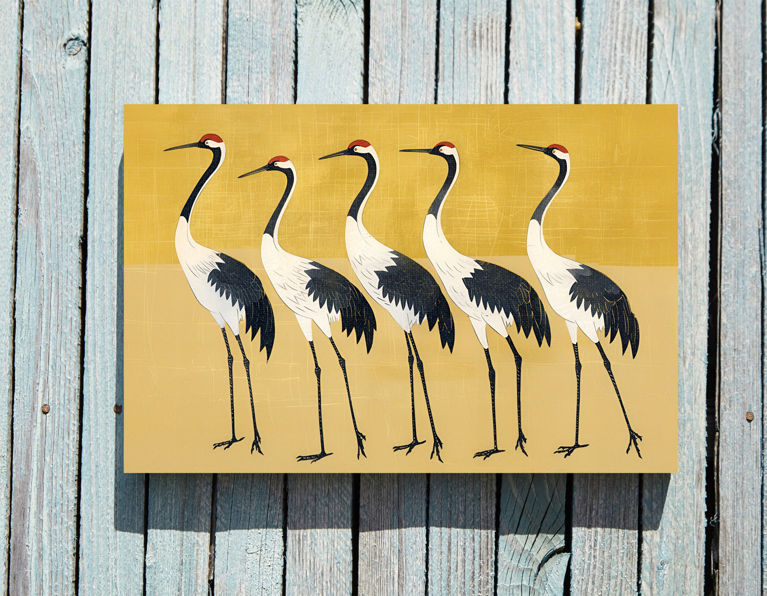 1.25" Matte Canvas - Golden Parade of Cranes