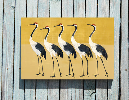 1.25" Matte Canvas - Golden Parade of Cranes