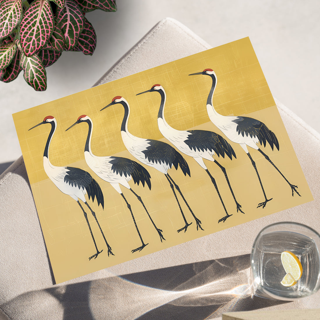 Golden Parade of Cranes