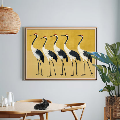 Golden Parade of Cranes