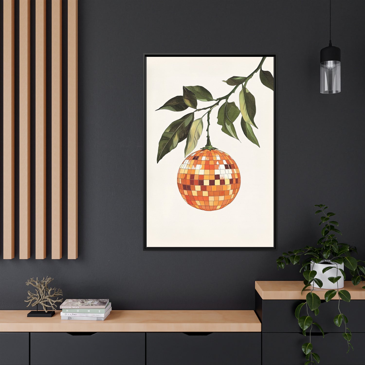 Framed Canvas - Citrus Disco Glow Drop