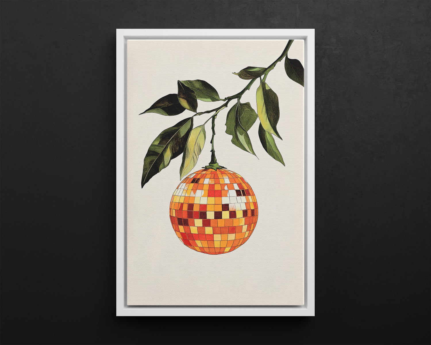 Framed Canvas - Citrus Disco Glow Drop