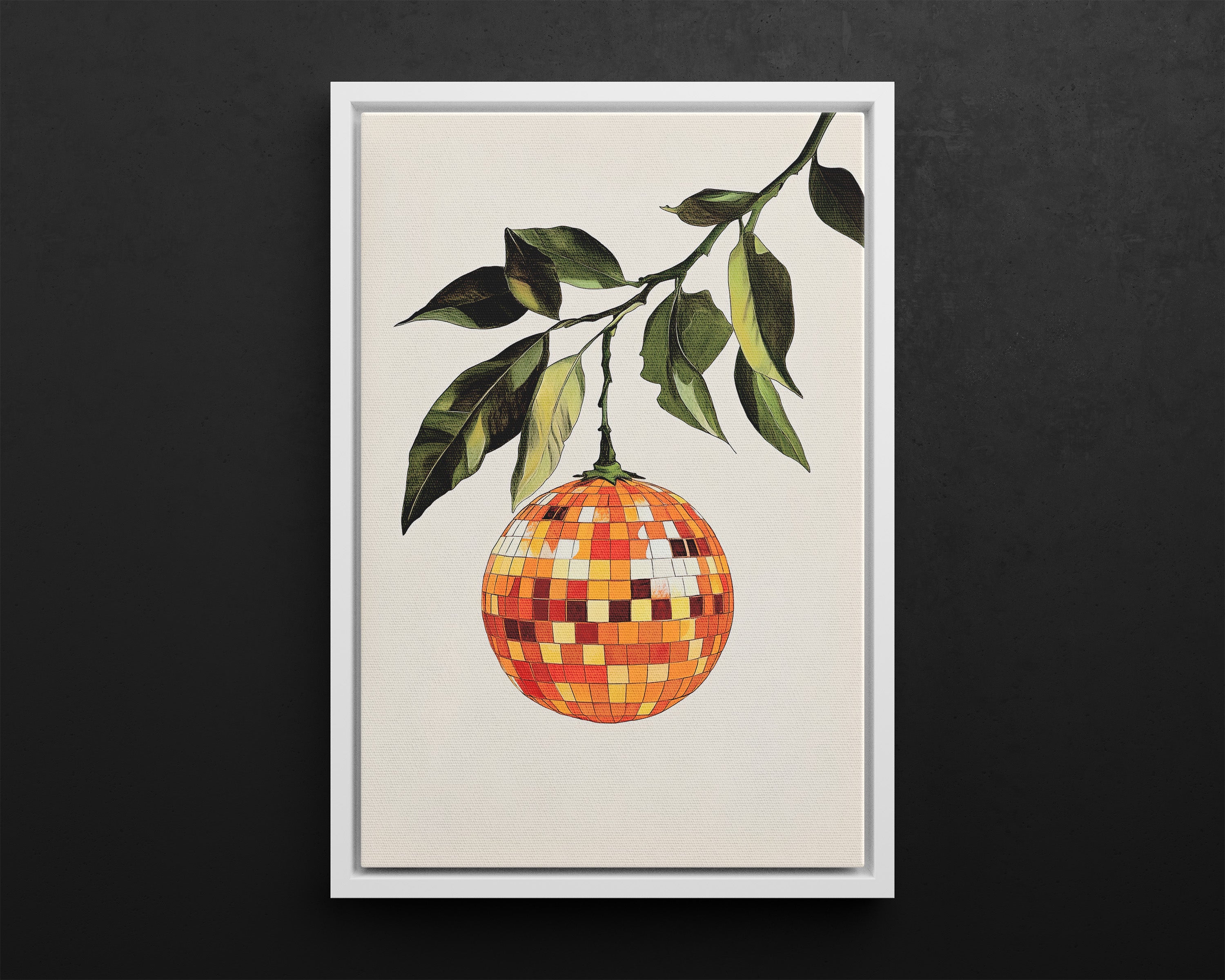 Framed Canvas - Citrus Disco Glow Drop