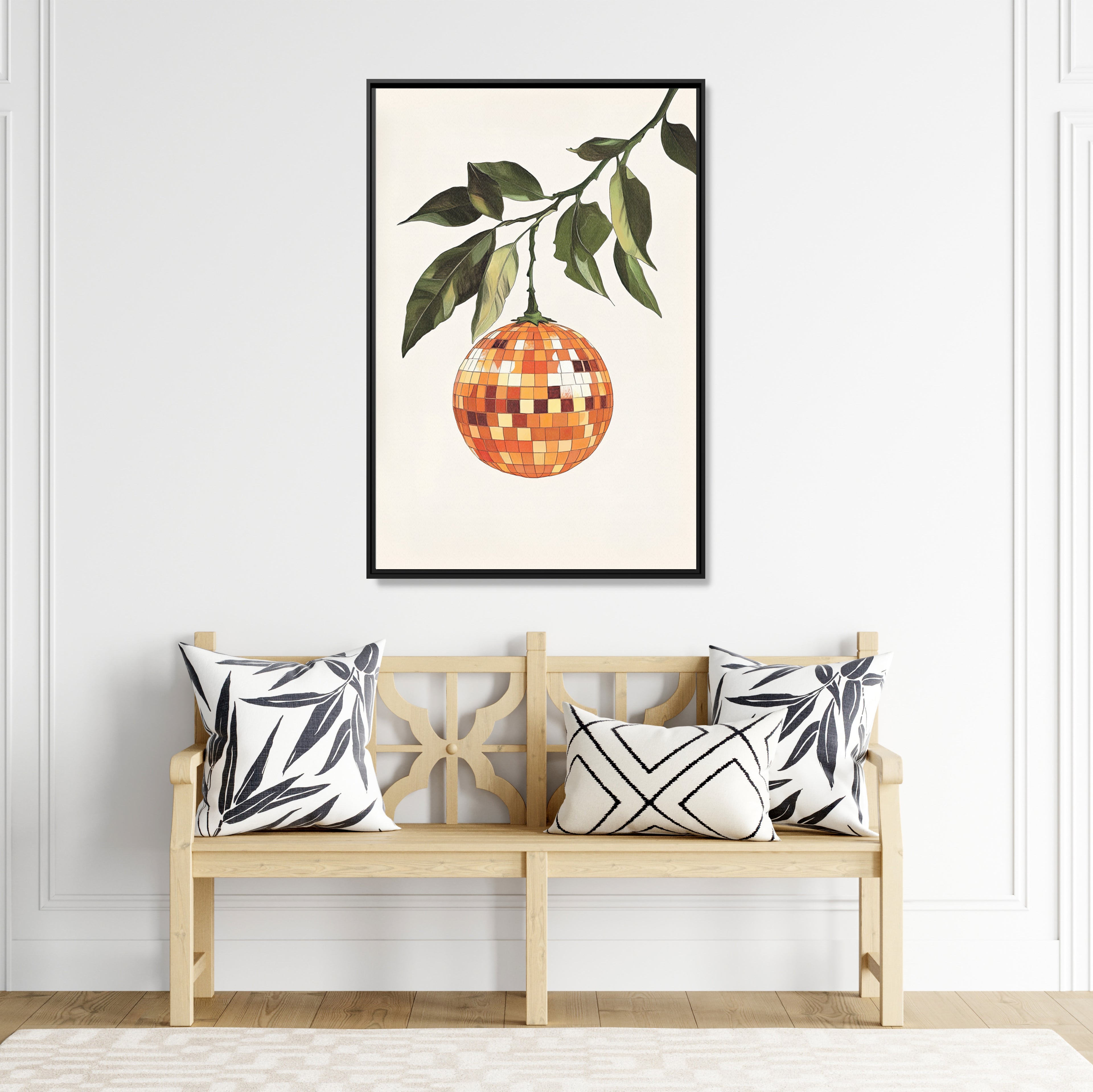 Framed Canvas - Citrus Disco Glow Drop