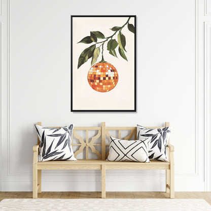 Framed Canvas - Citrus Disco Glow Drop