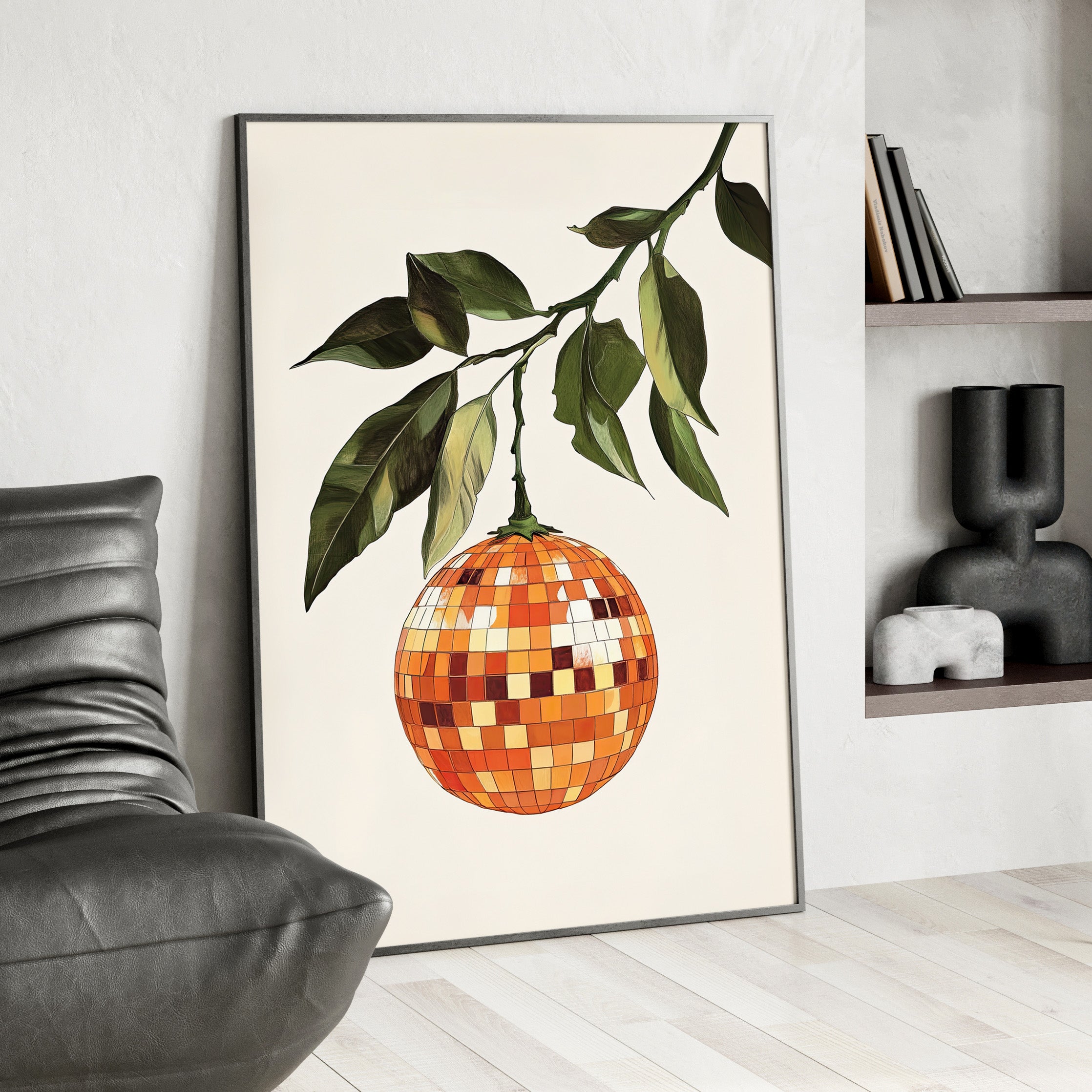 Framed Paper Print - Citrus Disco Glow Drop