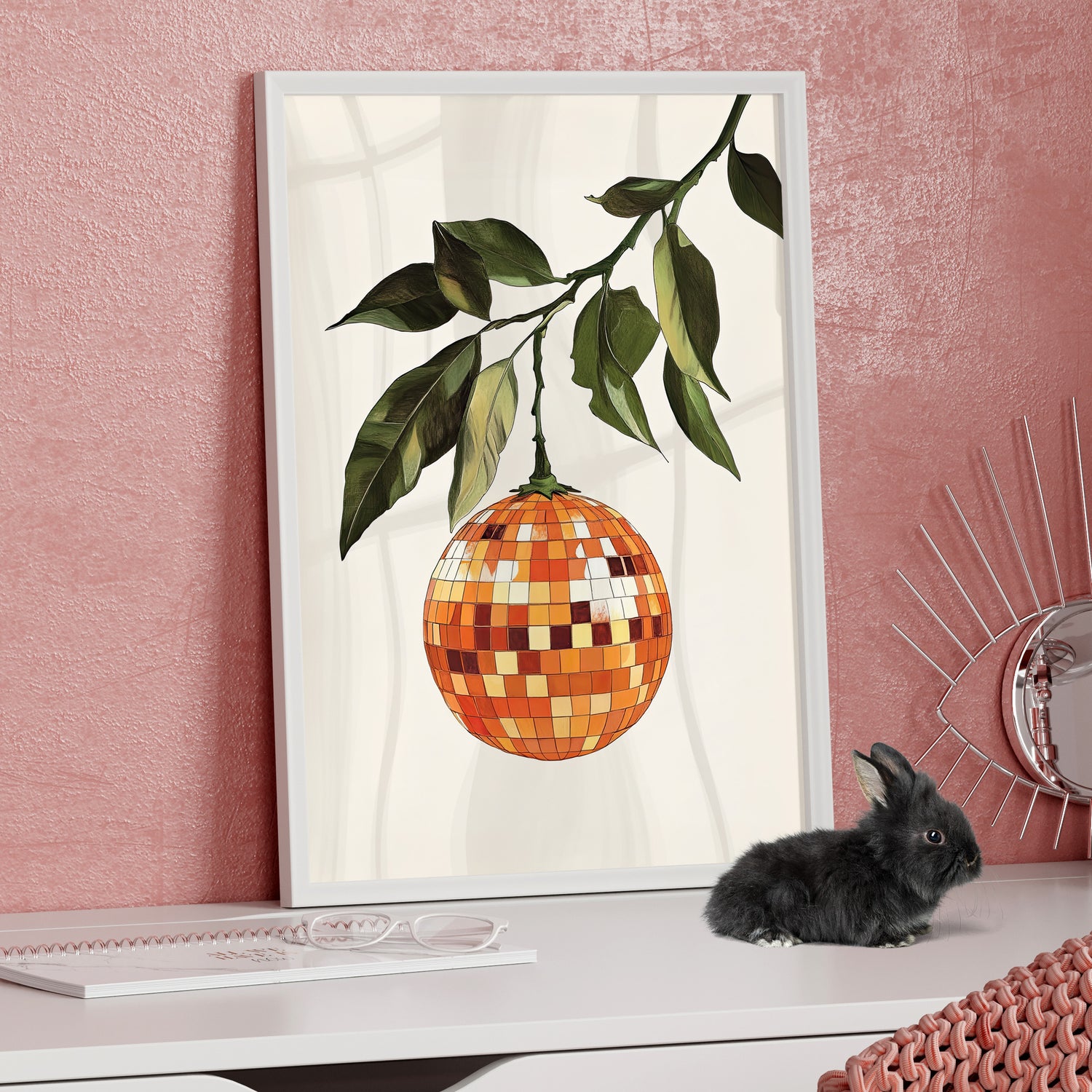 Framed Paper Print - Citrus Disco Glow Drop