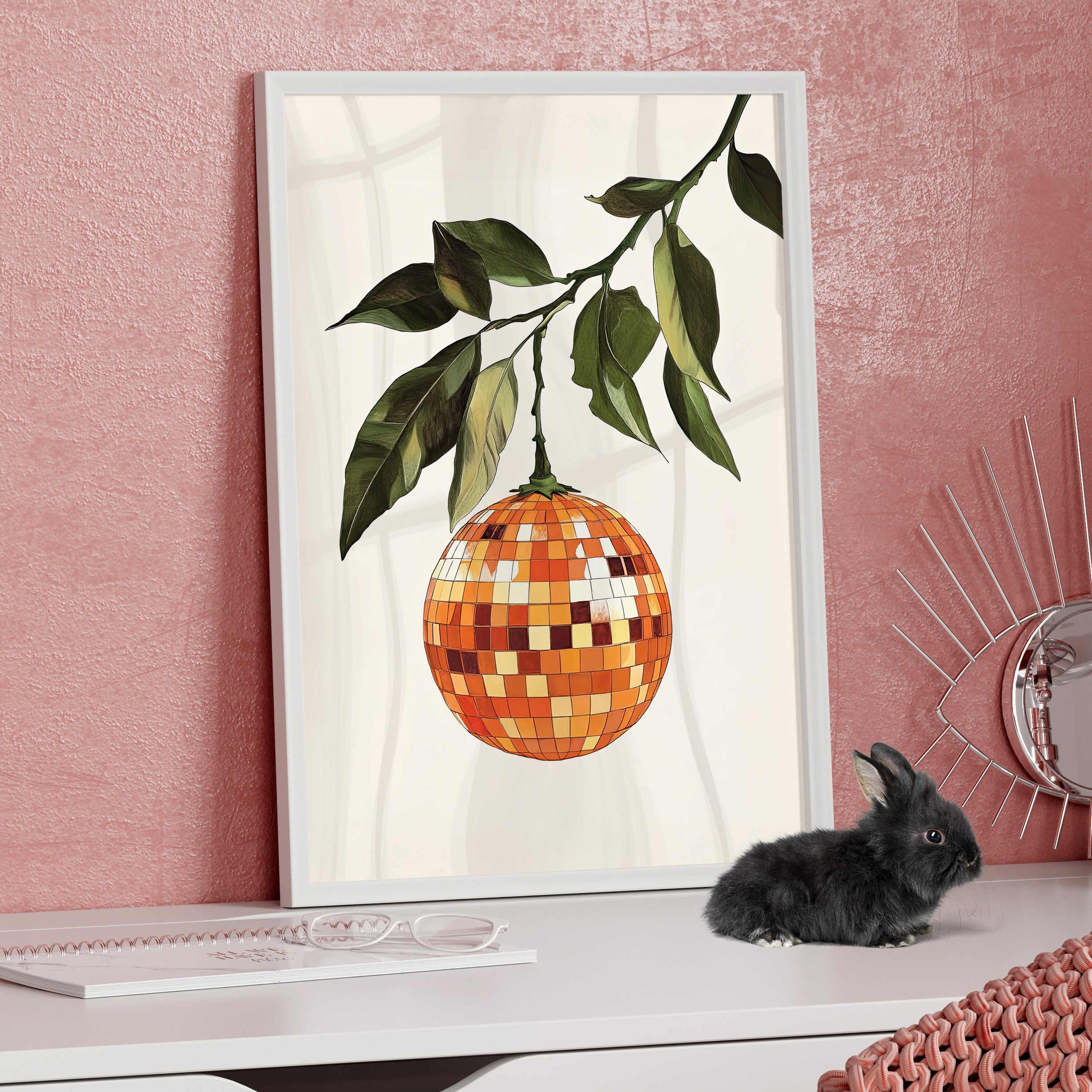 Framed Paper Print - Citrus Disco Glow Drop