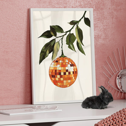 Framed Paper Print - Citrus Disco Glow Drop