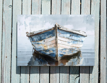 .75" Matte Canvas - Weathered Harbor Boat