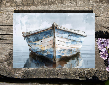 .75" Matte Canvas - Weathered Harbor Boat