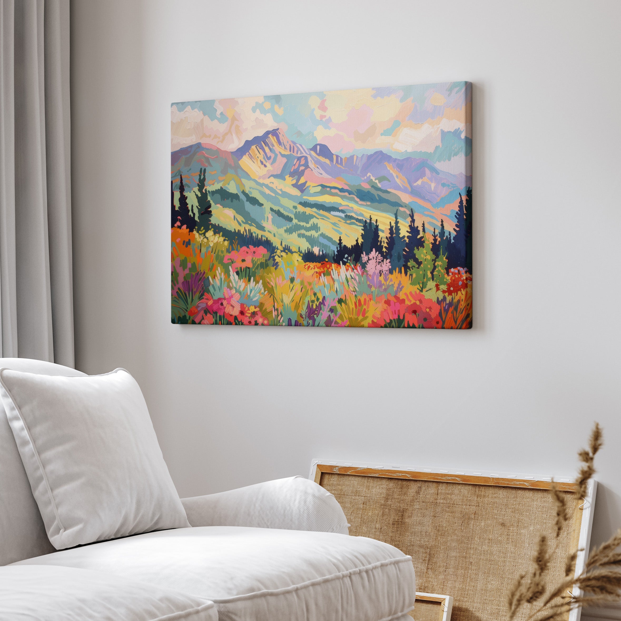 .75" Matte Canvas - Rocky Mountain Wildflower Bliss
