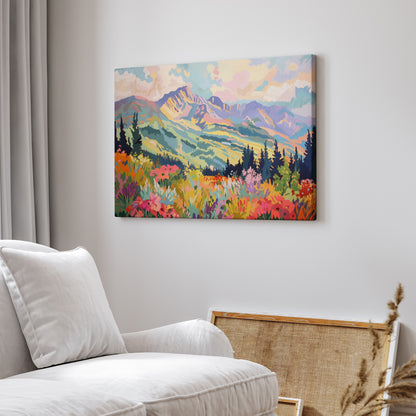 .75" Matte Canvas - Rocky Mountain Wildflower Bliss