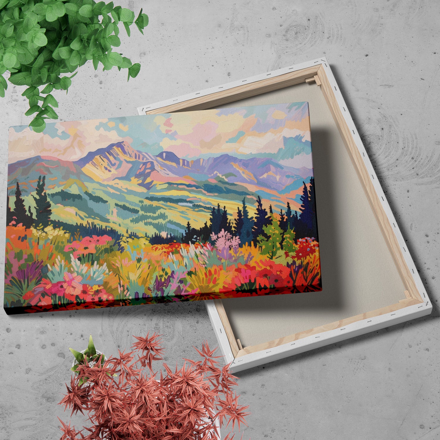 .75" Matte Canvas - Rocky Mountain Wildflower Bliss