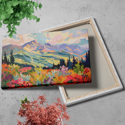 .75" Matte Canvas - Rocky Mountain Wildflower Bliss