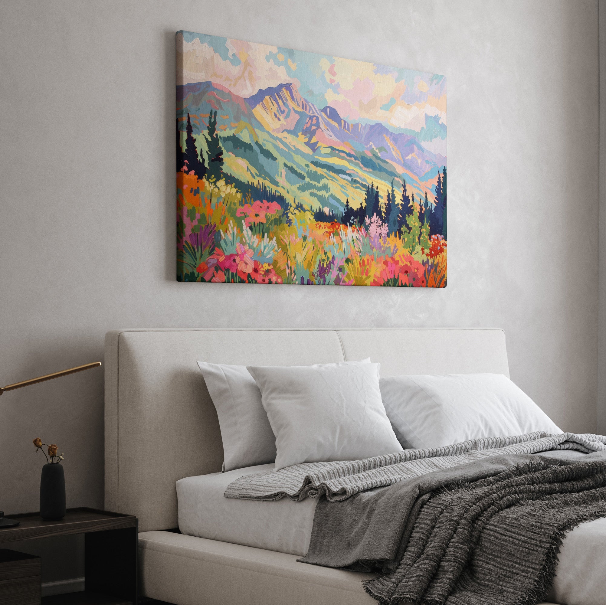 .75" Matte Canvas - Rocky Mountain Wildflower Bliss