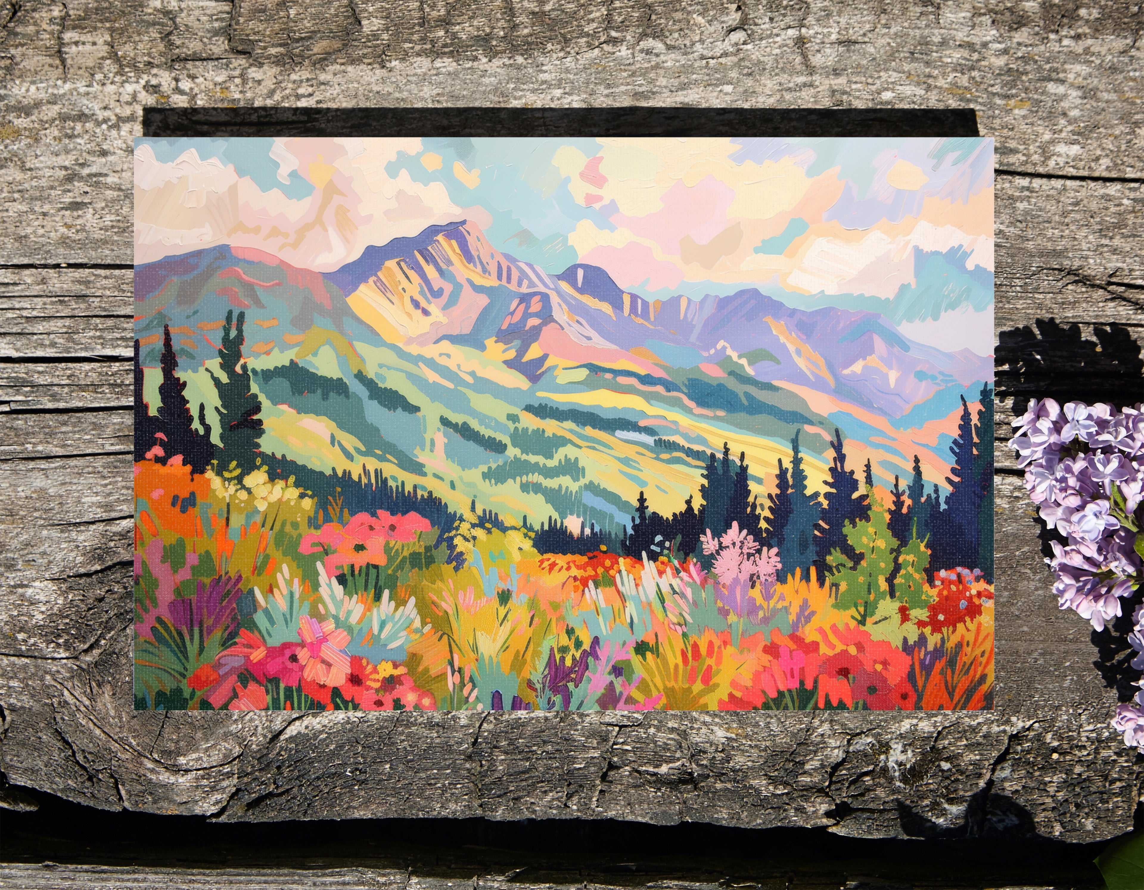 .75" Matte Canvas - Rocky Mountain Wildflower Bliss