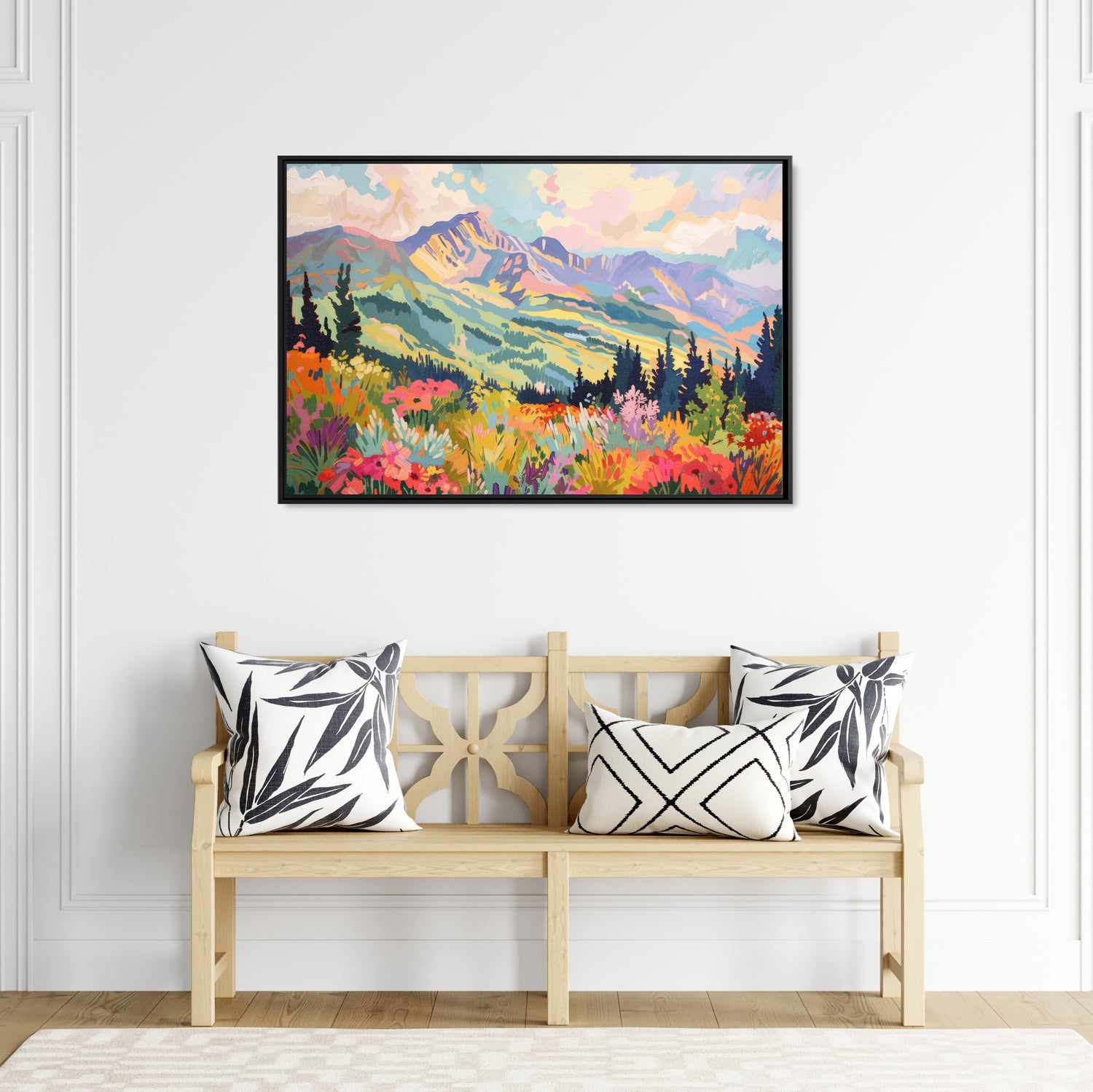 Framed Canvas - Rocky Mountain Wildflower Bliss