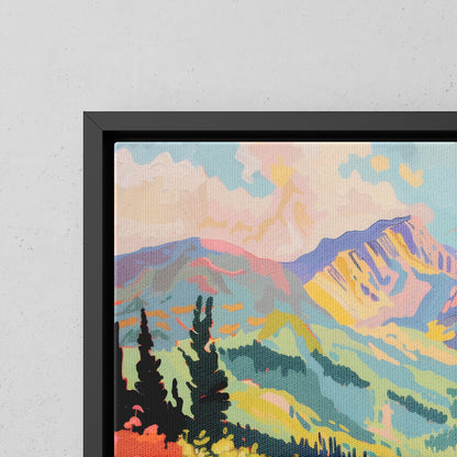 Framed Canvas - Rocky Mountain Wildflower Bliss