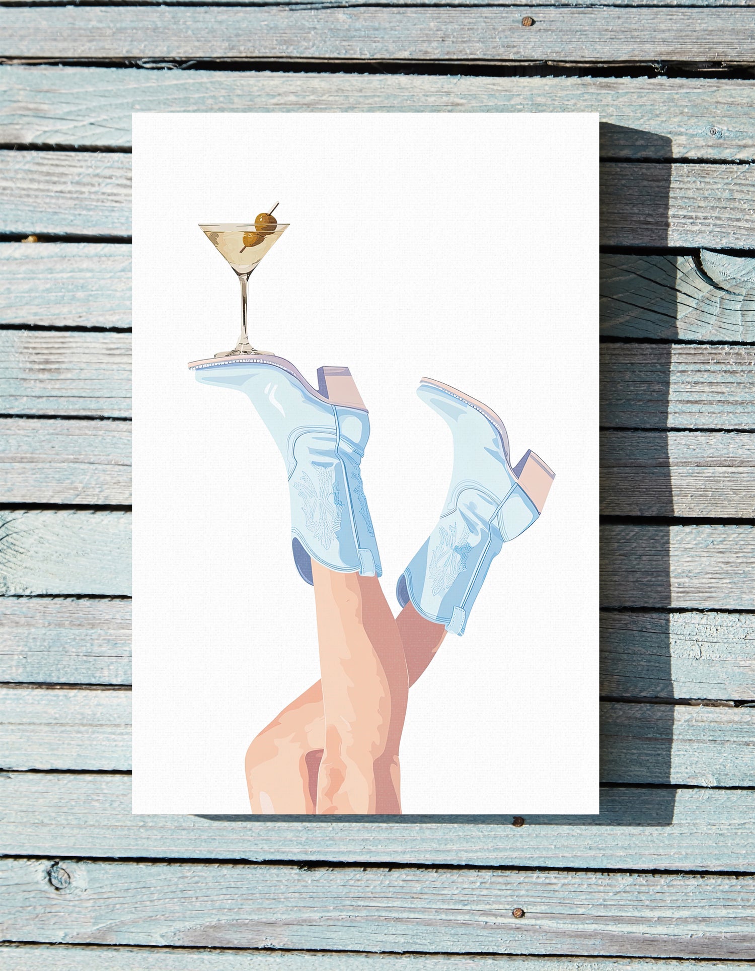 .75&quot; Matte Canvas - Boots Up, Cheers Babe