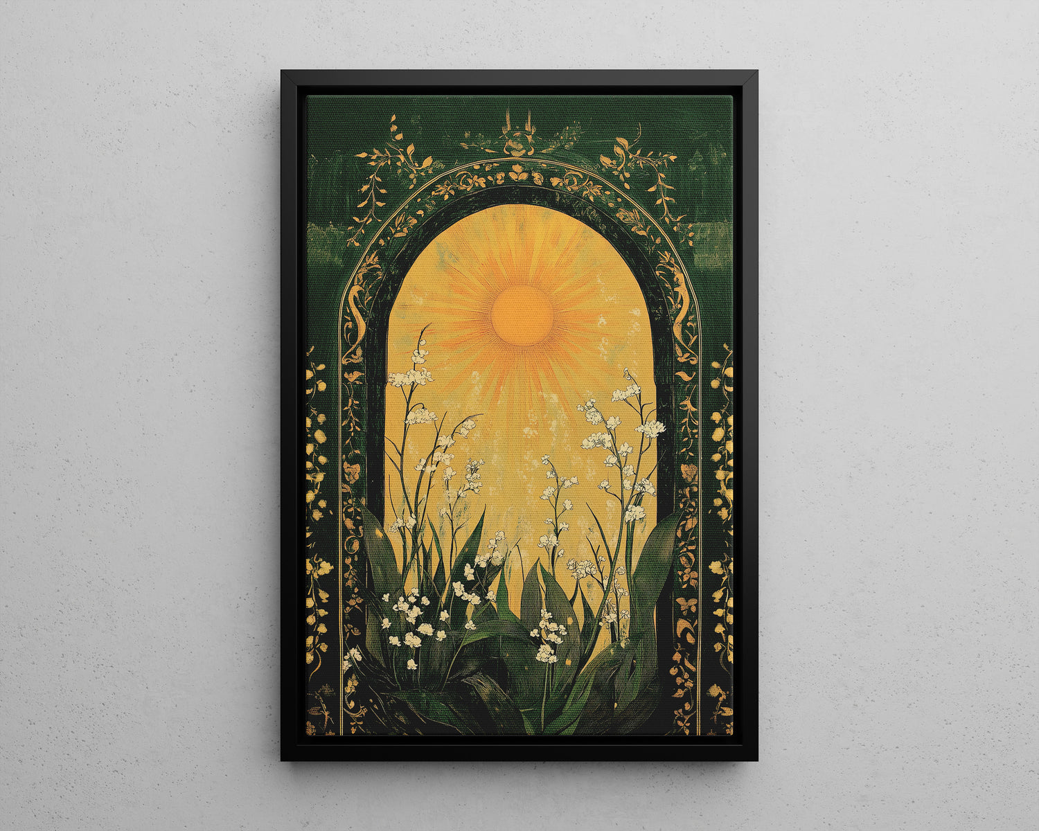 Framed Canvas - Lily of the Valley Archway