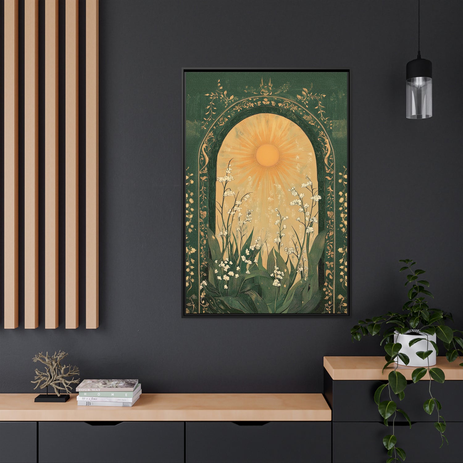 Framed Canvas - Lily of the Valley Archway