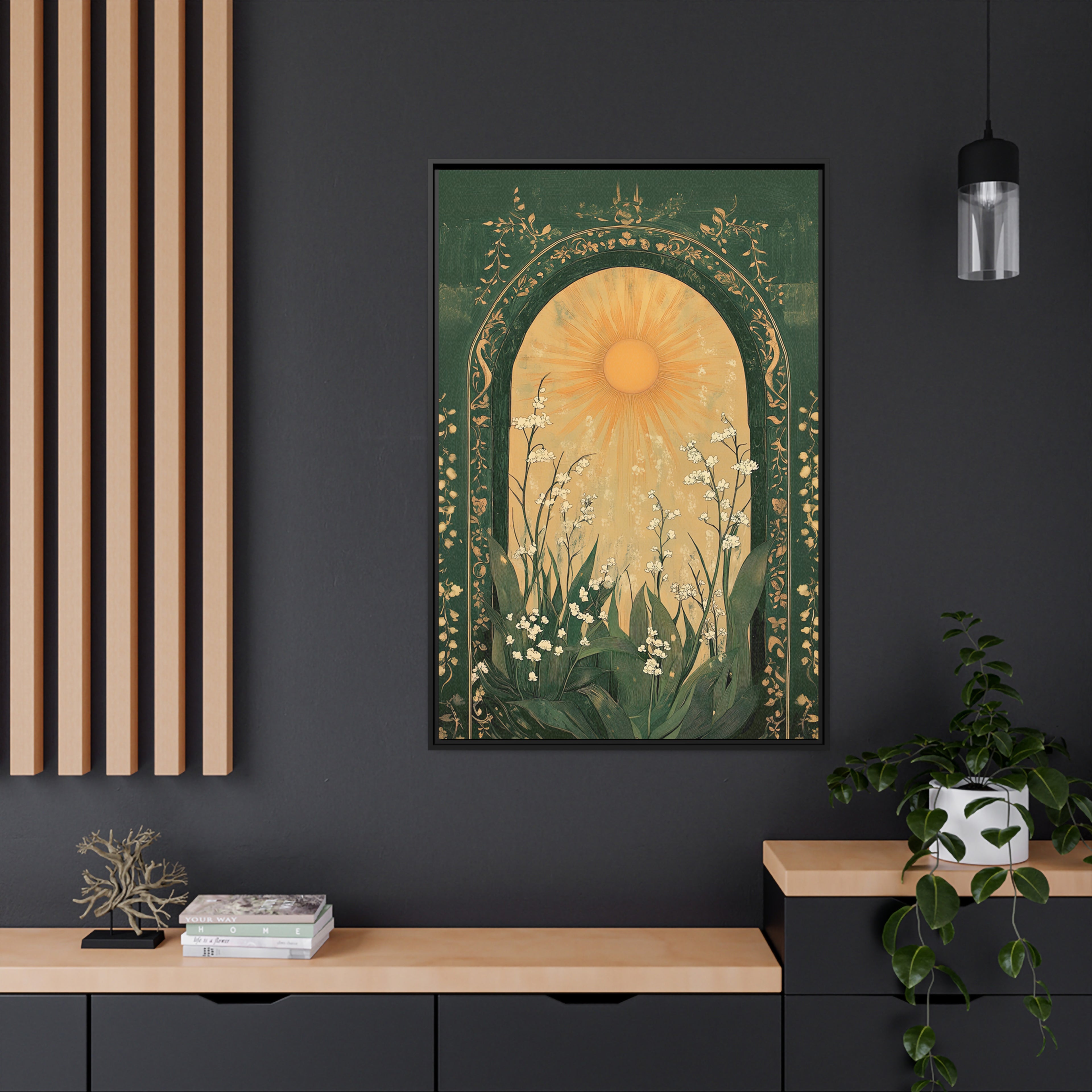 Framed Canvas - Lily of the Valley Archway