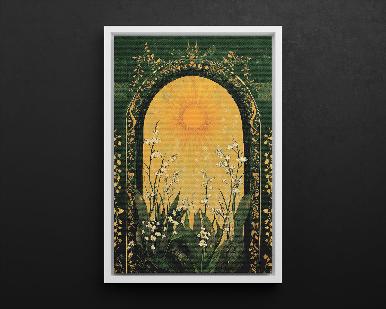 Framed Canvas - Lily of the Valley Archway