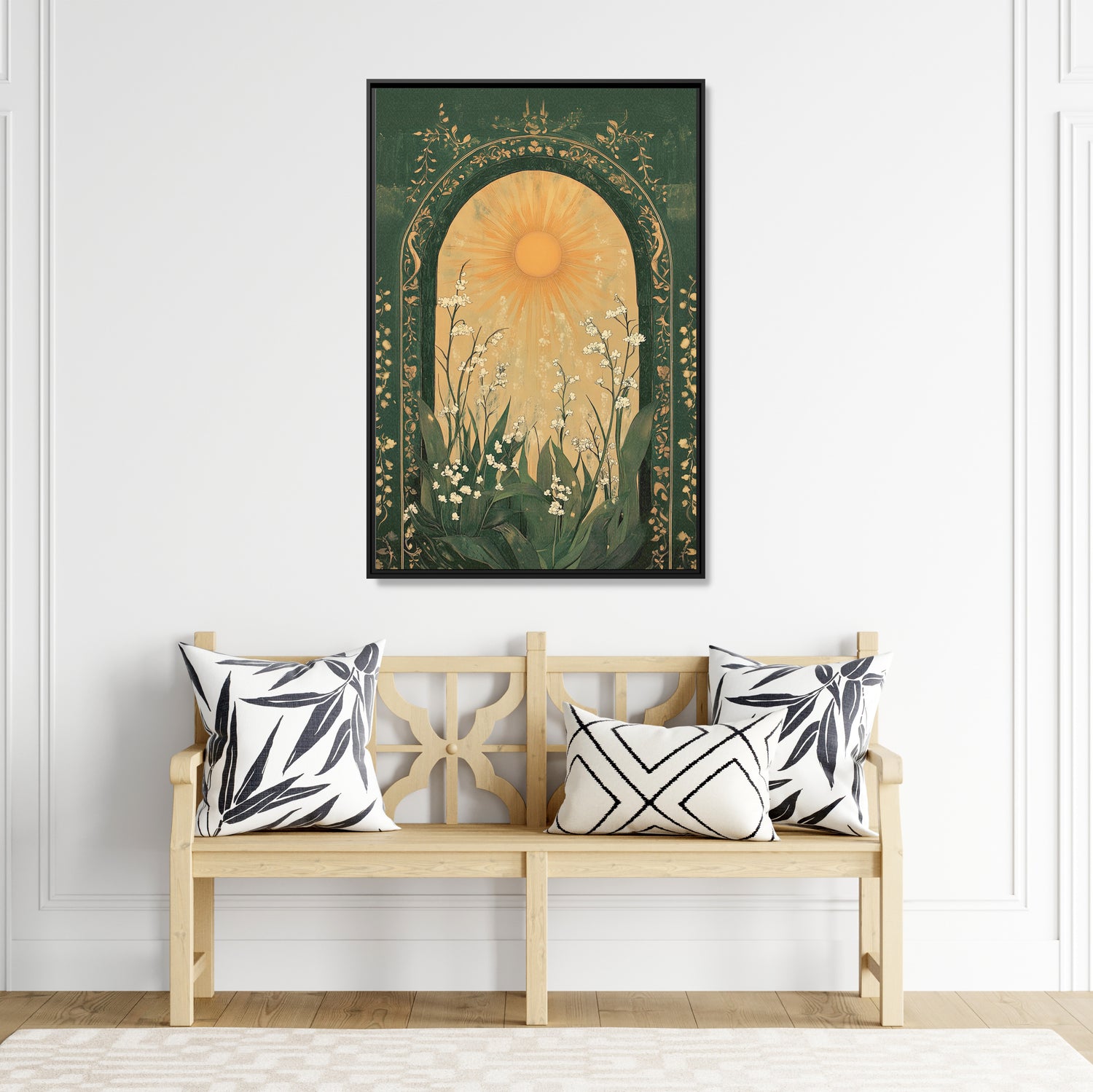 Framed Canvas - Lily of the Valley Archway