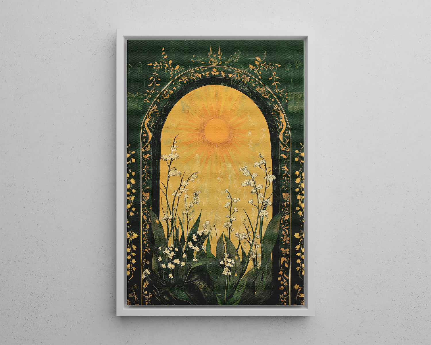 Framed Canvas - Lily of the Valley Archway