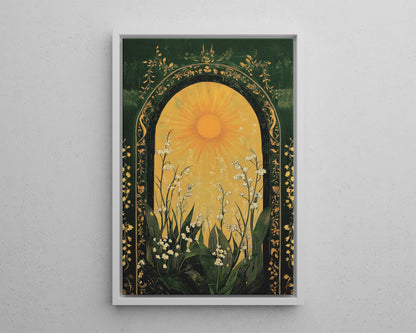 Framed Canvas - Lily of the Valley Archway