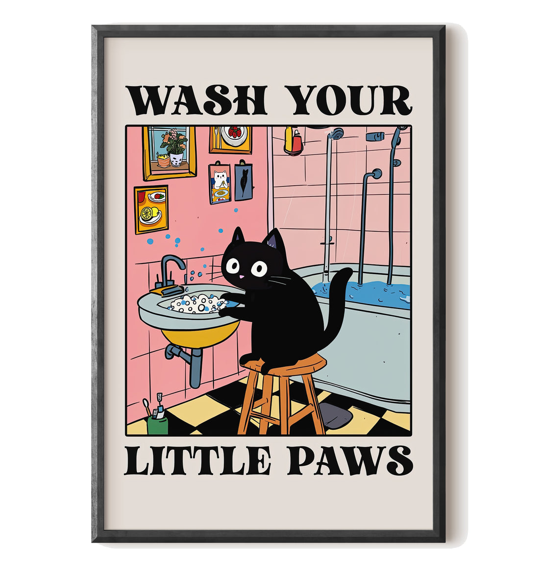Wash Your Little Paws Cat