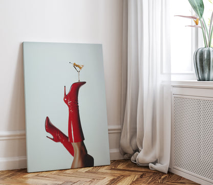 .75" Matte Canvas - Cocktails &amp; Red Stilettos