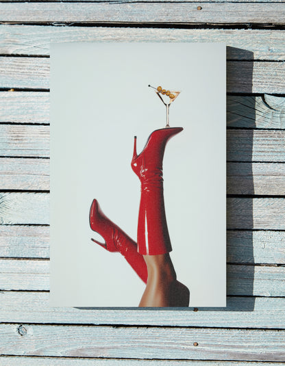 .75" Matte Canvas - Cocktails &amp; Red Stilettos