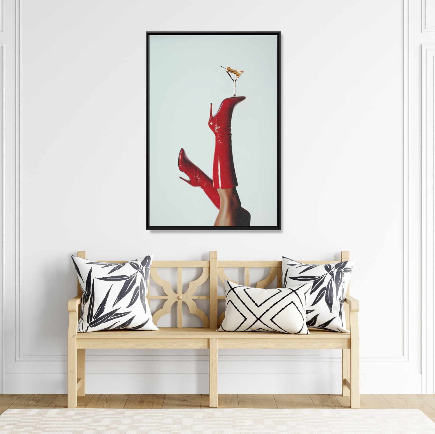 Framed Canvas - Cocktails &amp; Red Stilettos