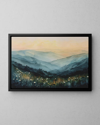 Framed Canvas - Misty Blue Ridge Bloomscape