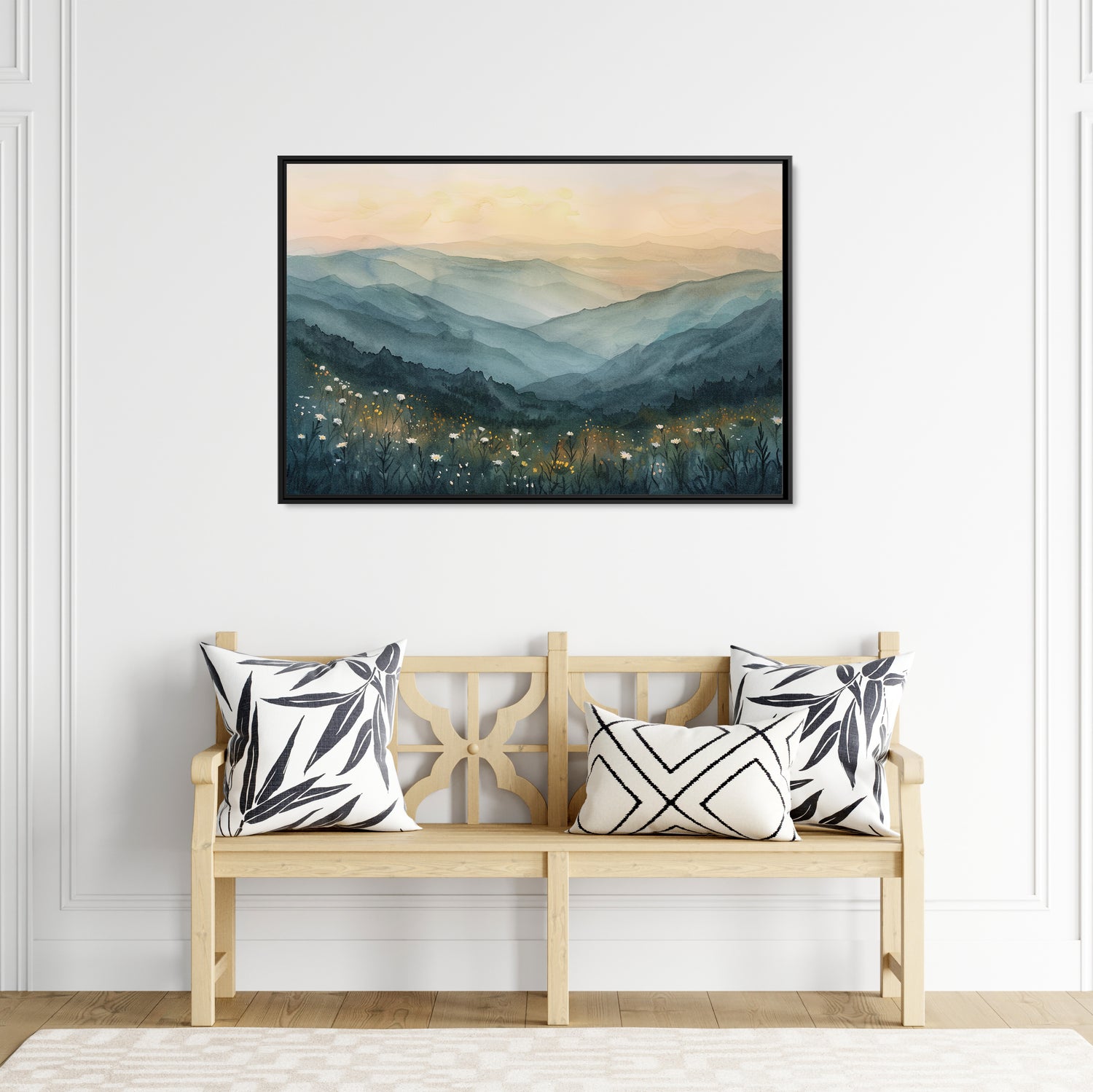 Framed Canvas - Misty Blue Ridge Bloomscape