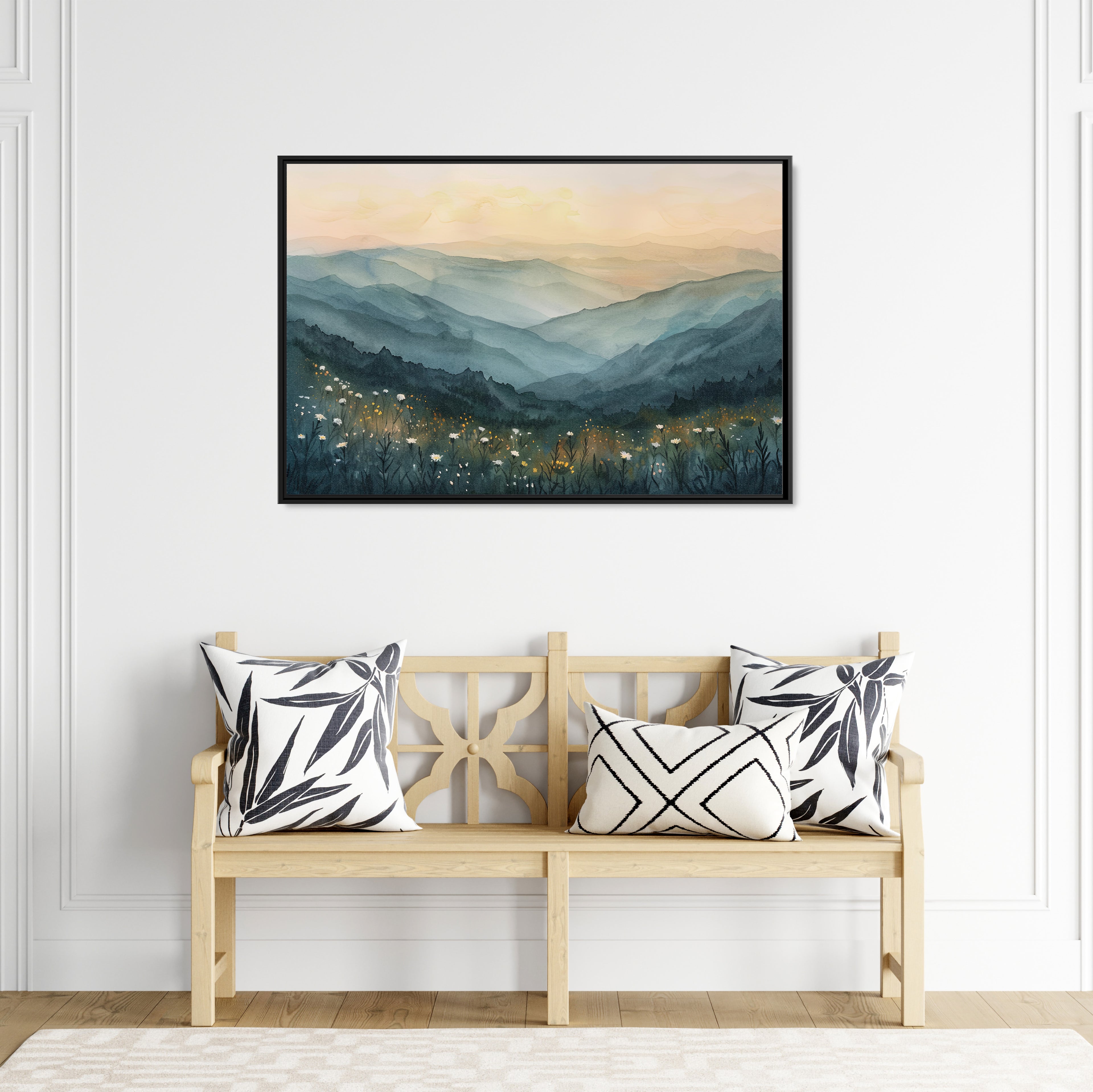 Framed Canvas - Misty Blue Ridge Bloomscape