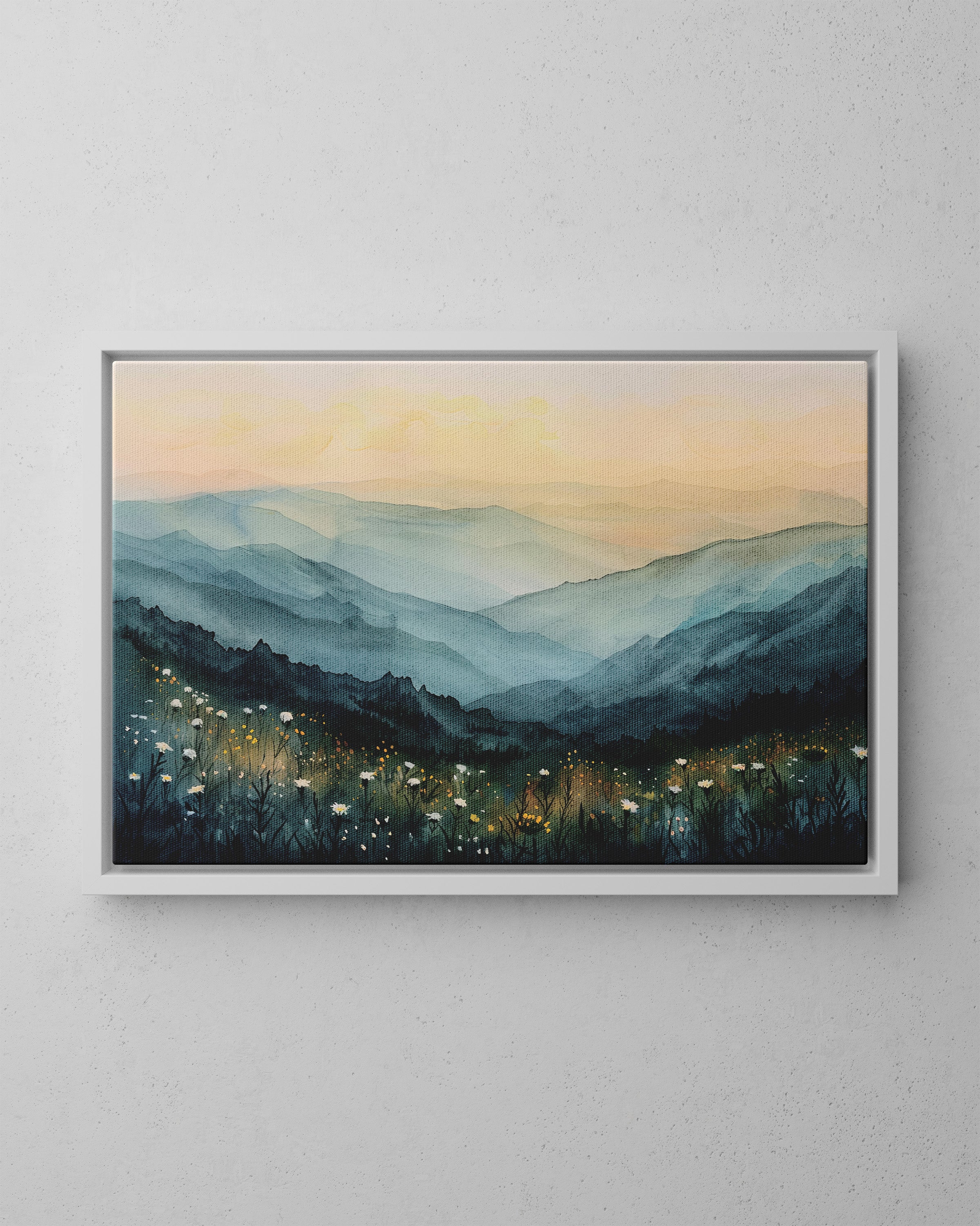Framed Canvas - Misty Blue Ridge Bloomscape