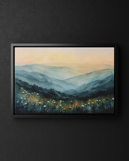 Framed Canvas - Misty Blue Ridge Bloomscape