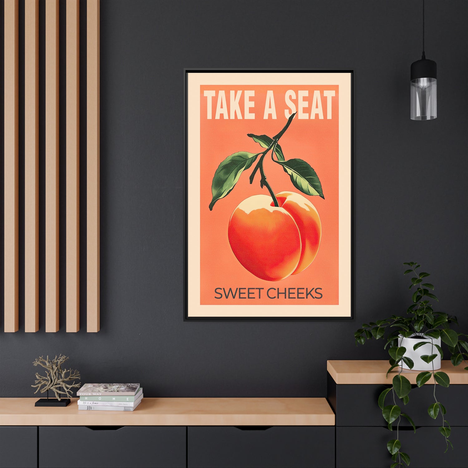 Framed Canvas - Sweet Cheeks Peach