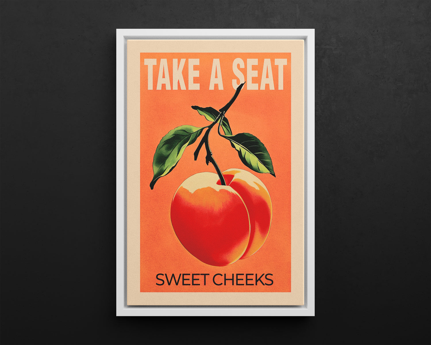 Framed Canvas - Sweet Cheeks Peach
