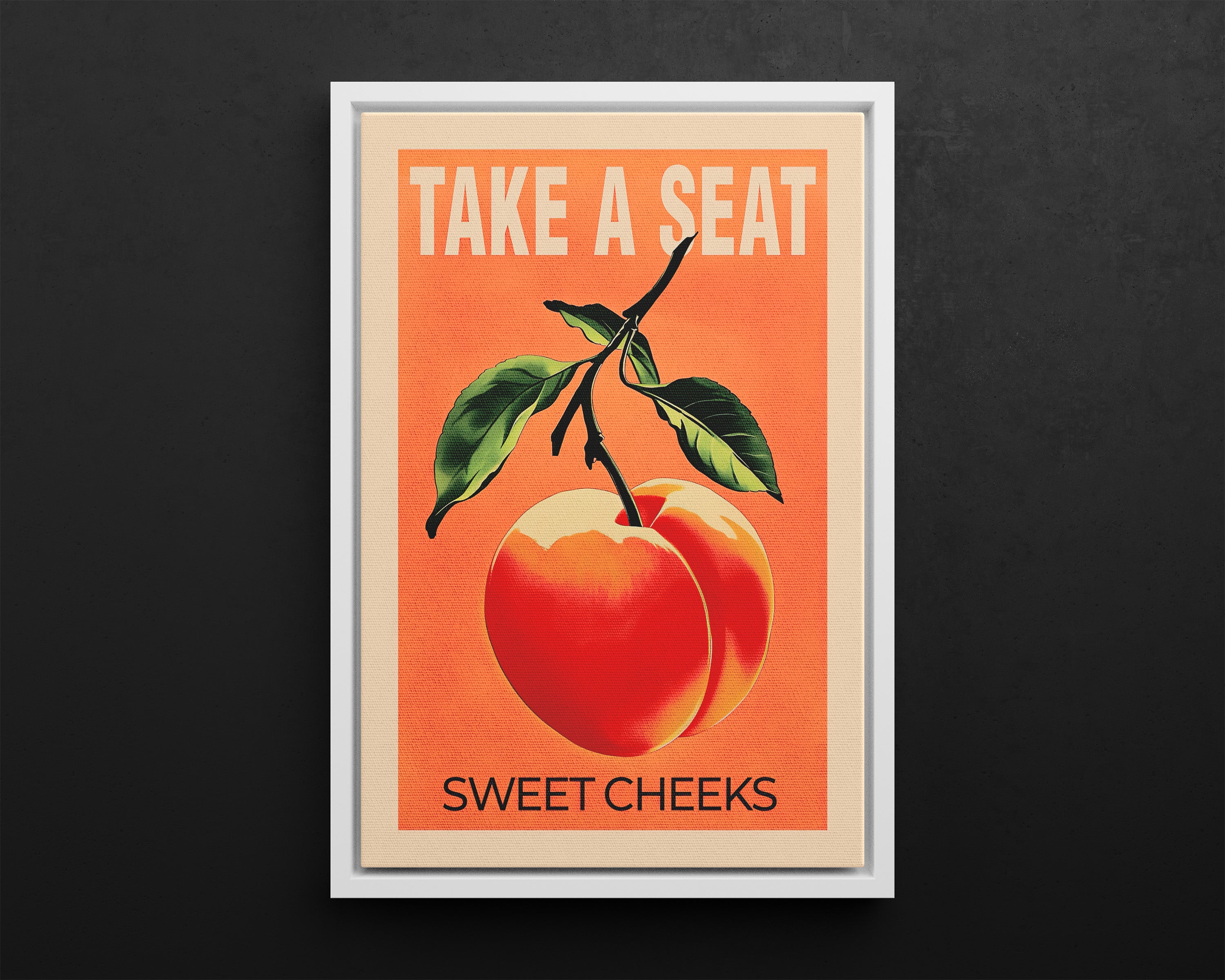 Framed Canvas - Sweet Cheeks Peach