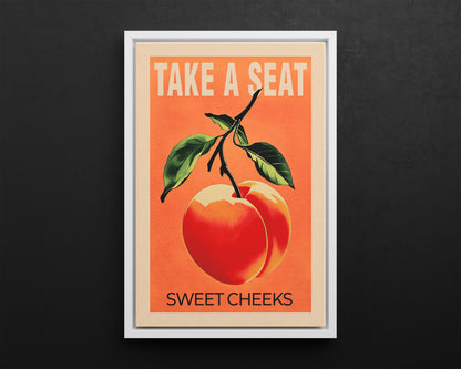 Framed Canvas - Sweet Cheeks Peach