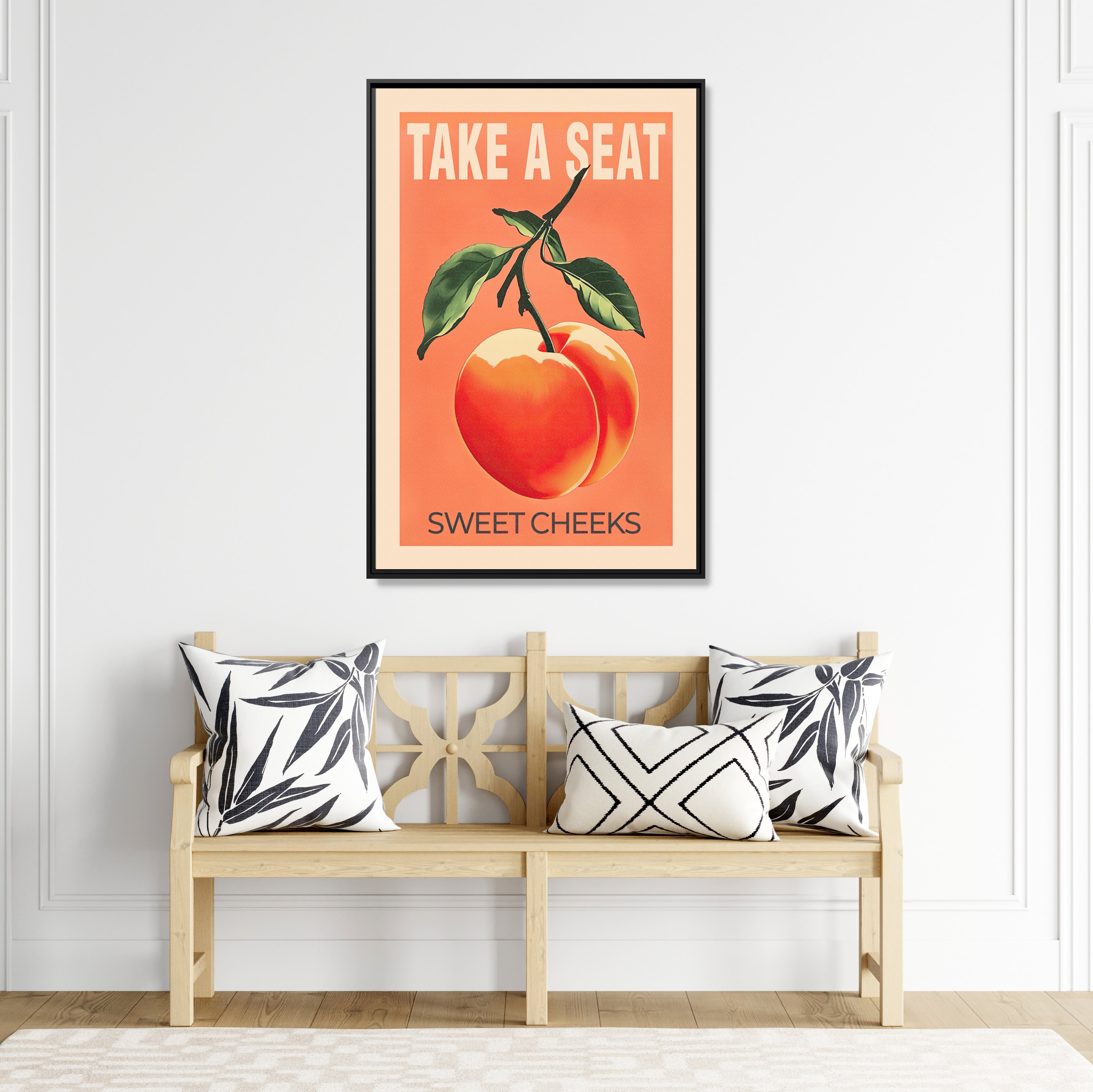 Framed Canvas - Sweet Cheeks Peach