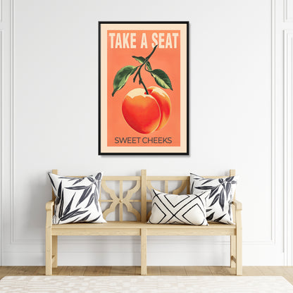 Framed Canvas - Sweet Cheeks Peach