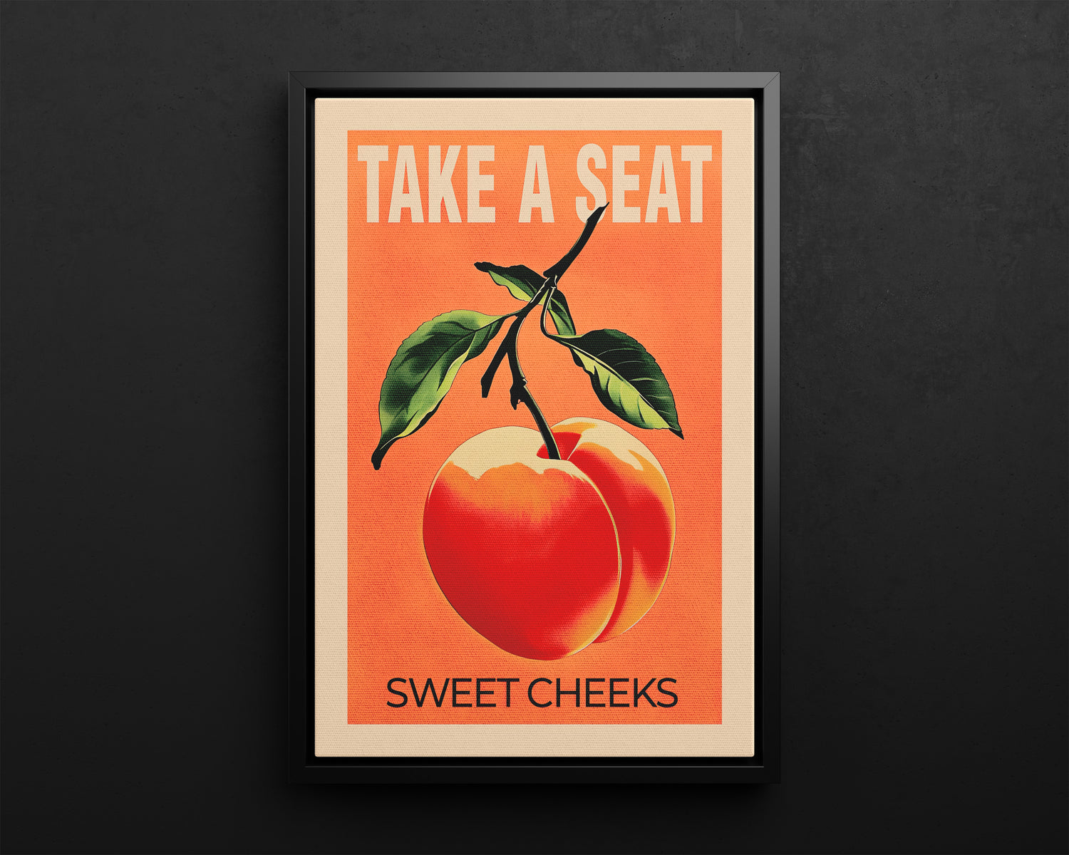 Framed Canvas - Sweet Cheeks Peach